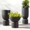 Grey plant pot