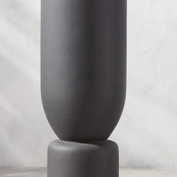 Grey plant pot