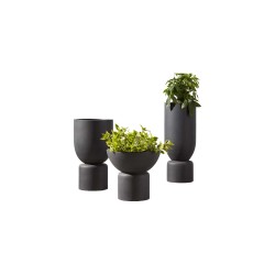 Grey plant pot