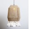 Linen macrame chandelier 