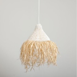 Woven wicker hanging lamp 2