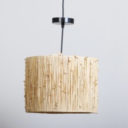 Beige wicker pendant 