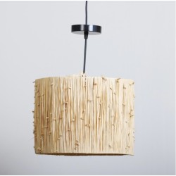 Beige wicker pendant 