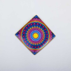 square colorful porcelain plate 