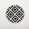 black and white squares porcelain plate 