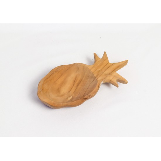 Wooden handmade pineapple plate 