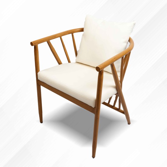 Beige outdoor chair