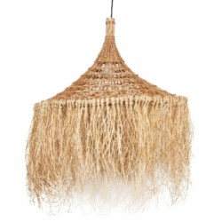 Woven wicker hanging lamp 