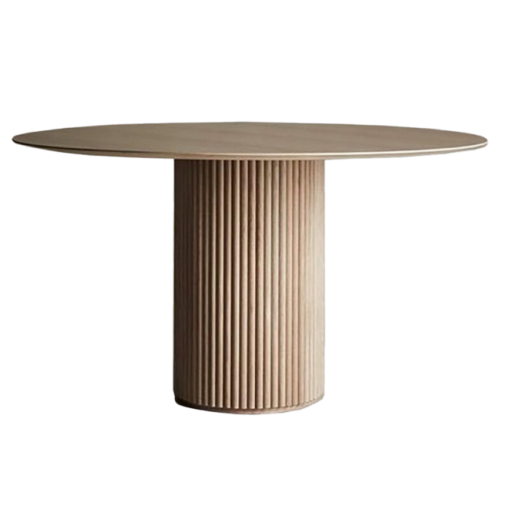 circular table with textured  base